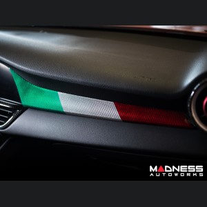 Alfa Romeo Giulia Dash Trim Kit - Carbon Fiber - Feroce Carbon - Italian Theme